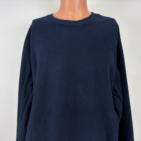 LL Bean Fleece Crewneck Sweatshirt Mens Size XL Tall Blue Long Sleeve - Picture 1 of 4
